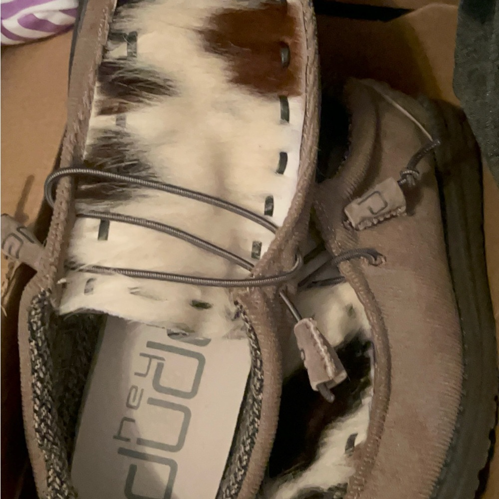 Nike Brown and White Loafers Slip-Ons
